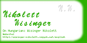 nikolett wisinger business card